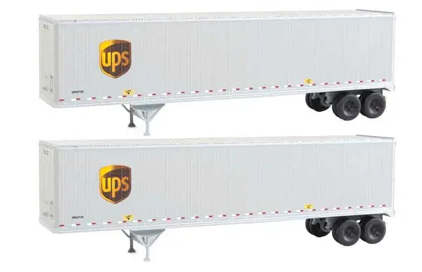 Walthers  45' Stoughton Trailer 2-Pack - Assembled  Ups   (949-2213) 1