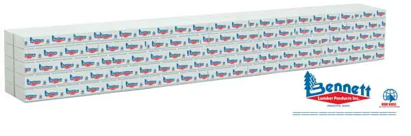Walthers Wrapped Lumber Load For Walthersmainline 72' Centerbeam Flatcar -- (Bennett   949--3162 1