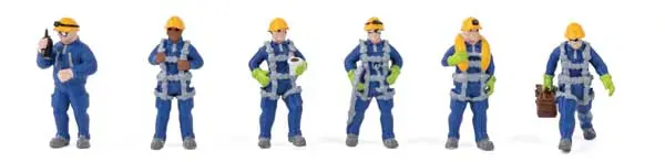 Walthers Wind Turbine Technicians -- Pkg(6)   (949-6209) 1