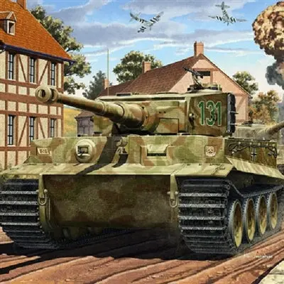 Academy Tiger I Mid Version Tank Normandy Invasion  (Acy13287) 1