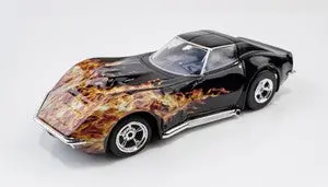 Afx Collector Series 1968 Corvette 427 Ho Slot Car (Flame) (Swb) (Mega G+)    (Afx22051) 1