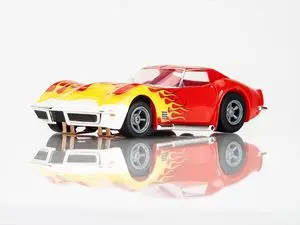 Afx Collector Series Corvette 1970 Ho Slot Car (Red Wildfire) (Swb) (Mega G+)   (Afx22055) 1