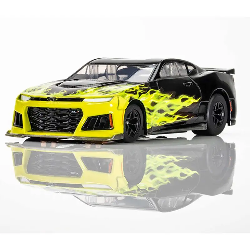 Ho 2021 Chevy Camaro Zl1 Mega G+ Slot Car, Wildfire Black & Lime   (Afx22060) 1