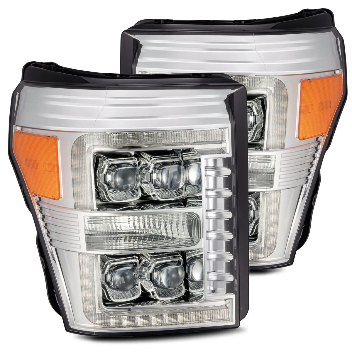 Alpha Rex 11-16 Ford Super Duty Nova-Series Led Projector Headlights Chrome 1