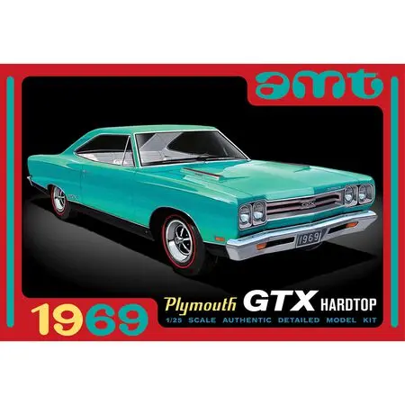 Amt 1969 Plymouth Gtx Hardtop 1:25 Scale Model Kit   (Amt1483) 1