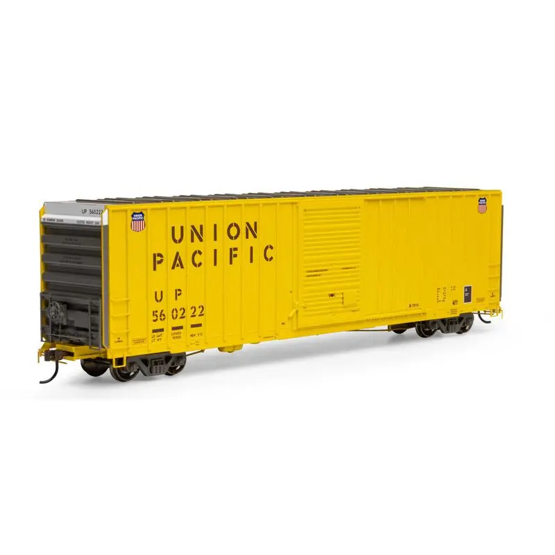 Athearn Ho Rtr 60' Hi-Cube Ex-Post Box, Up/Yellow #560222  (Ath16118) 1