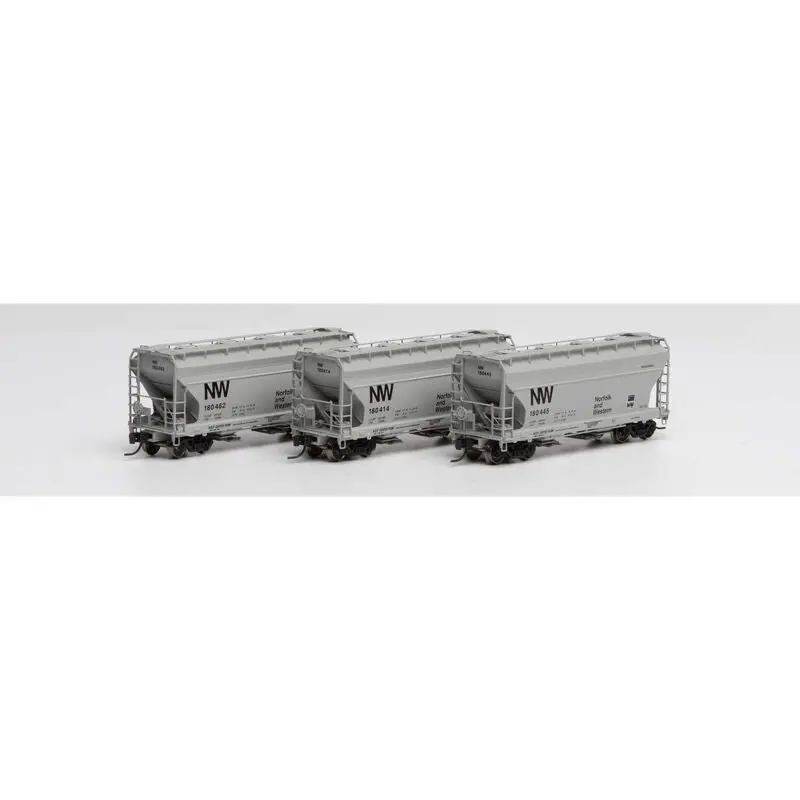 Athearn N Acf 2970 Covered Hopper, N&W (3) (Ath24676) 1
