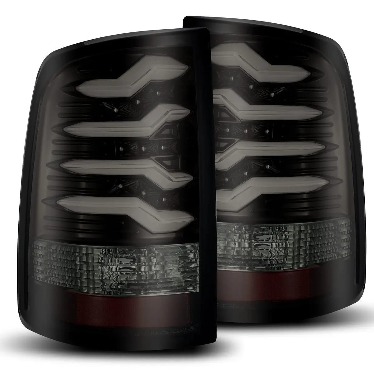 Alpha Rex 09-18 Ram Truck Pro-Series Led Tail Lights Jet Black 1