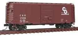 Atlas N Rtr Pullman-Standard 40' Ps-1 Boxcar W/8' Door & 12 Stiffener Roof, Chesapeake & Ohio C&O #17228 (Boxcar Red, Progress Logo)  (Atl50001316) 1