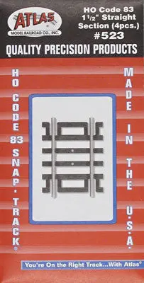 Atlas Code 83 1-1/2" Straight (4) Ho (Atl523) 1