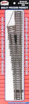 Atlas Code 83 #6 Custom Line Turnout Left Ho (Atl563) 1