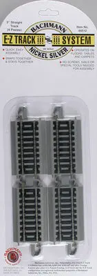 Bachmann Ho Ns Ez 3" Straight (4)  (Bac44512) 1