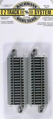Bachmann 4-1/2" Straight Nickel Silver E-Z Ho     (Bac44514) 1
