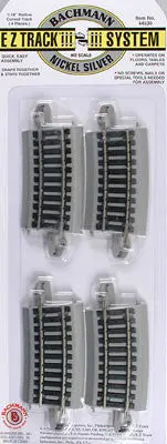 Bachmann 1/3 18" Radius Curve Nickel Silver E-Z Ho     (Bac44530) 1