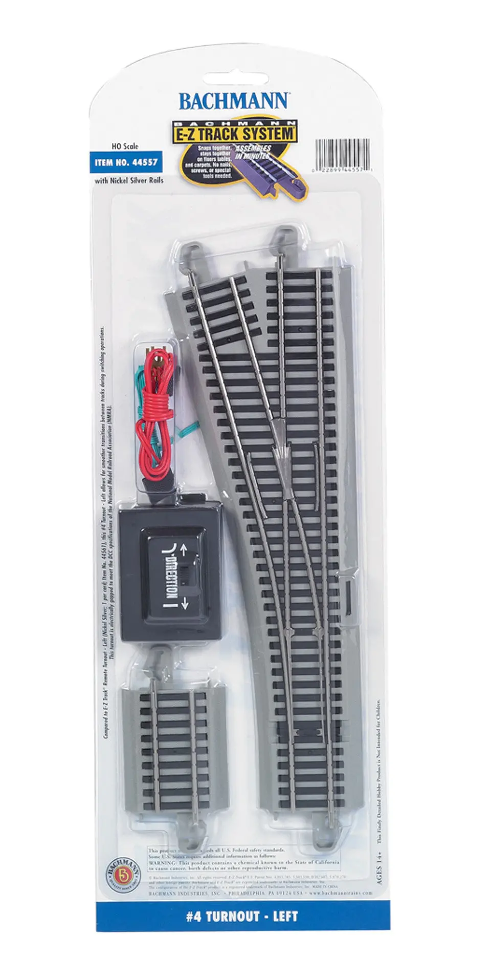Bachmann  E-Z #4 Left-Hand Turnout (Ho Scale)   (Bac44557) 1