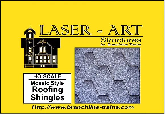 Mosaic-Style Shingles - Laser Art  Ho Scale (Bra905) 1
