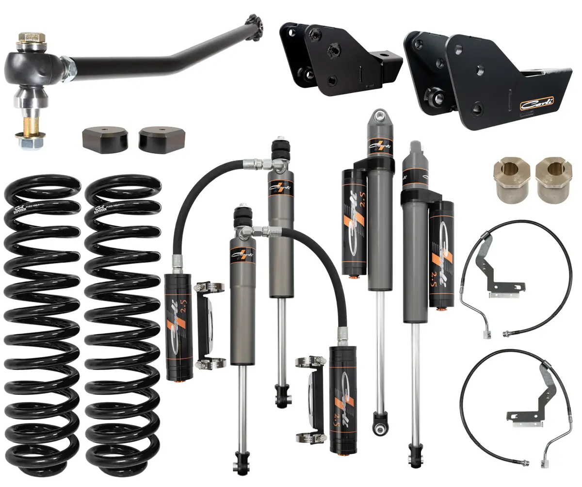 Carli 2023+ Ford Super Duty Pathfinder 2.5/3.5 Level Height Suspension System 1