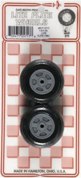 Dave Brown Treaded Lite Flite Wheels 1-3/4" (2)  (Dav5717) 1