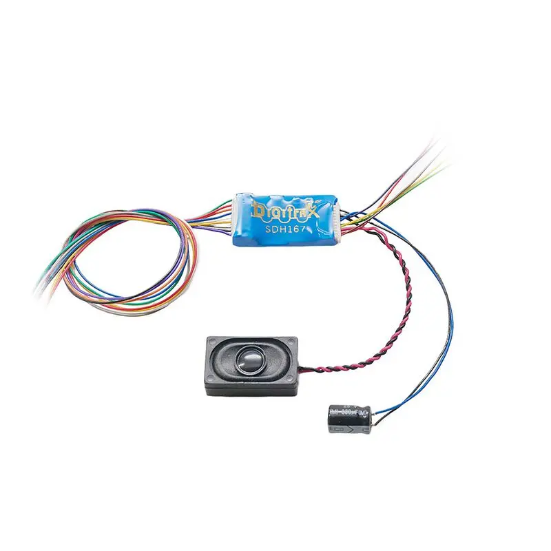 Walthers Series 7 Sound Decodes For Ho And Larger Scales--2 Sound Schemes, 9-Pin Harness, 1.0A, 6 Functions, 16 X 26 X 9Mm Speaker   (Dgtsdh167d) 1