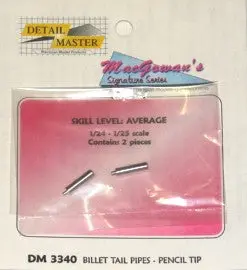 Detail Master Billet Tail Pipes - Pencil Tip (2 Pcs)    (Dm-3340) 1