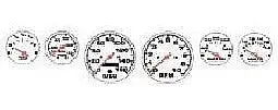 Detail Master 1/24-1/25 Street Rod Gauges #1 (White) (Dm2300wht) 1