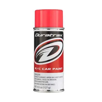 Duratrax Polycarb Spray Fluorescent Red 4.5 Oz (Dtxr4277) 1