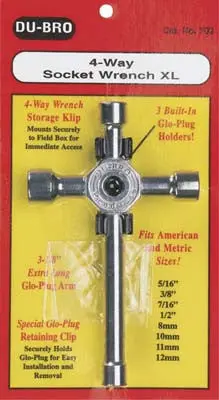 Dubro 4-Way Socket Wrench Xl (Dub702) 1