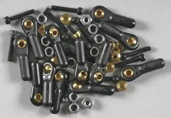 Dubro Heavy-Duty Ball Links 4-40 W/Hardware Black (12) (Dub900) 1