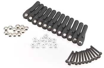 Dubro Swivel Ball Link 2-56 W/Hardware Black (12)   (Dub860) 1