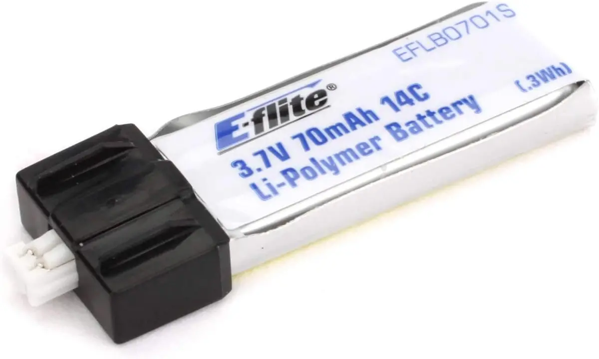 E-Flite 70Mah 1S 3.7V 14C Lipo Battery  (Eflb0701s) 1