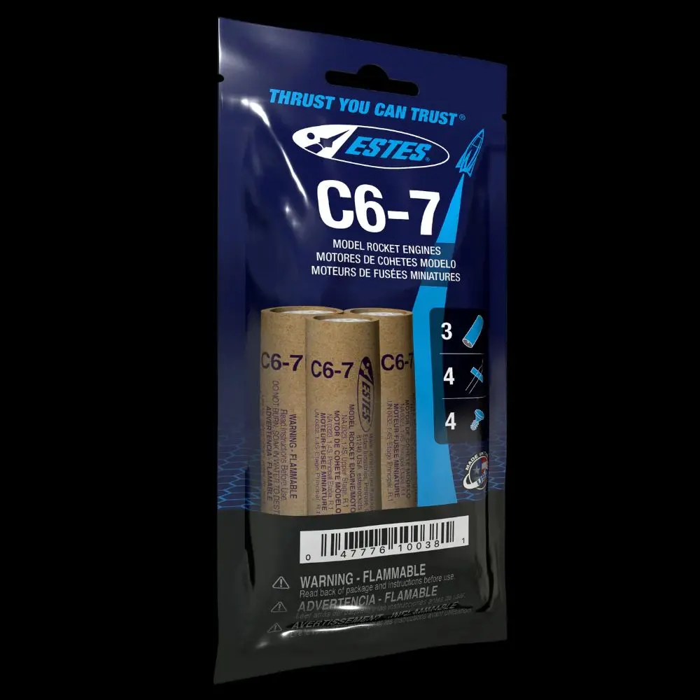 Estes C6-7 Bagged Rocket Engines (3)   (Est10038) 1
