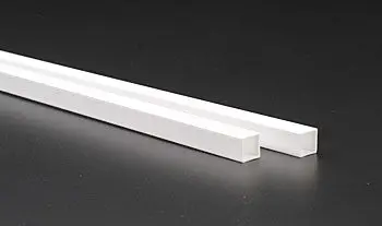 Evergreen Square Tube .375" 3/8" (Evg256) 1