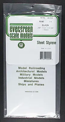 Evergreen Plain Sheet .040X6x12"   (Evg9040) 1