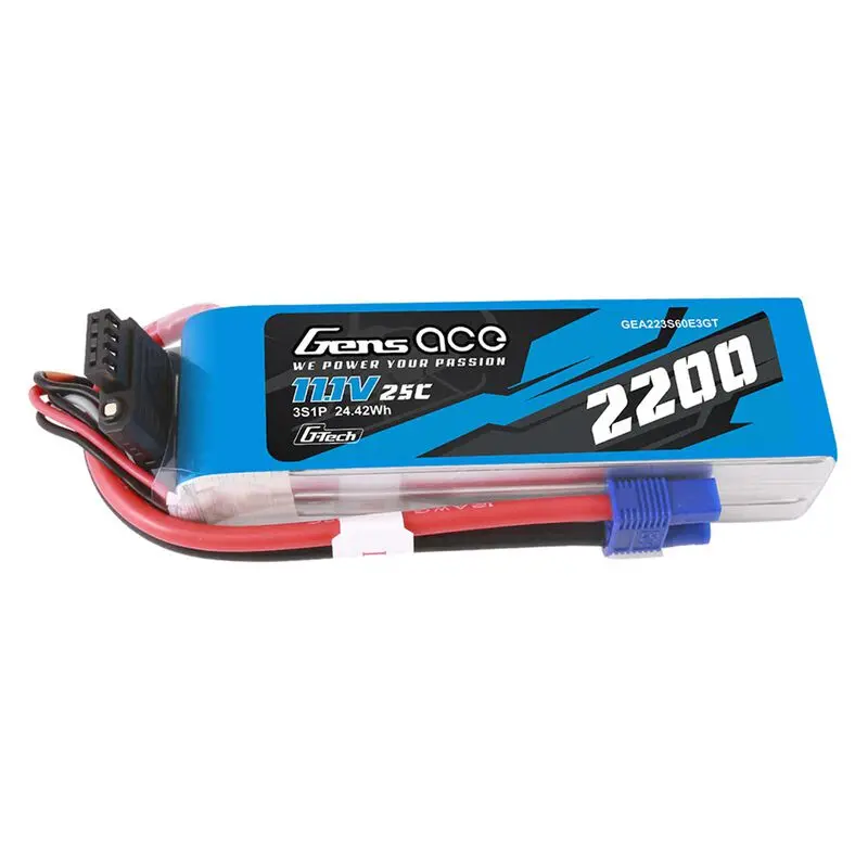 Gens Ace G-Tech Smart 3S Lipo Battery 60C (11.1V/2200Mah) W/Ec3 Connector    (Gea223s60e3gt) 1