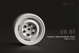 Gma 1.9 Vr01 Beadlock Wheels (White) (2)  (Gma70106) 1