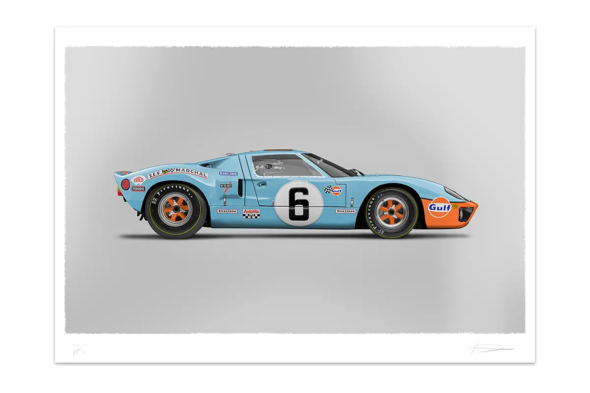Ford Gt40 - Alan Thornton - Art Screen Print 1