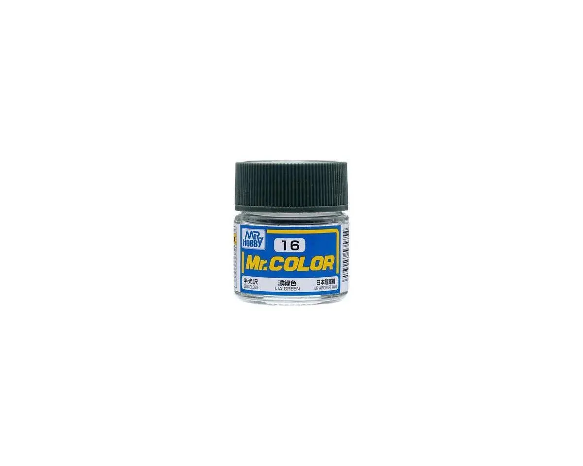 Mr. Hobby C16 Semi-Gloss Ija Green Acrylic Hobby Paint (10Ml)   (Guzc016) 1