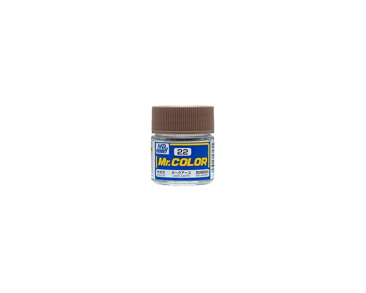 Mr. Hobby C22 Semi-Gloss Dark Earth Acrylic Hobby Paint (10Ml)   (Guzc022) 1