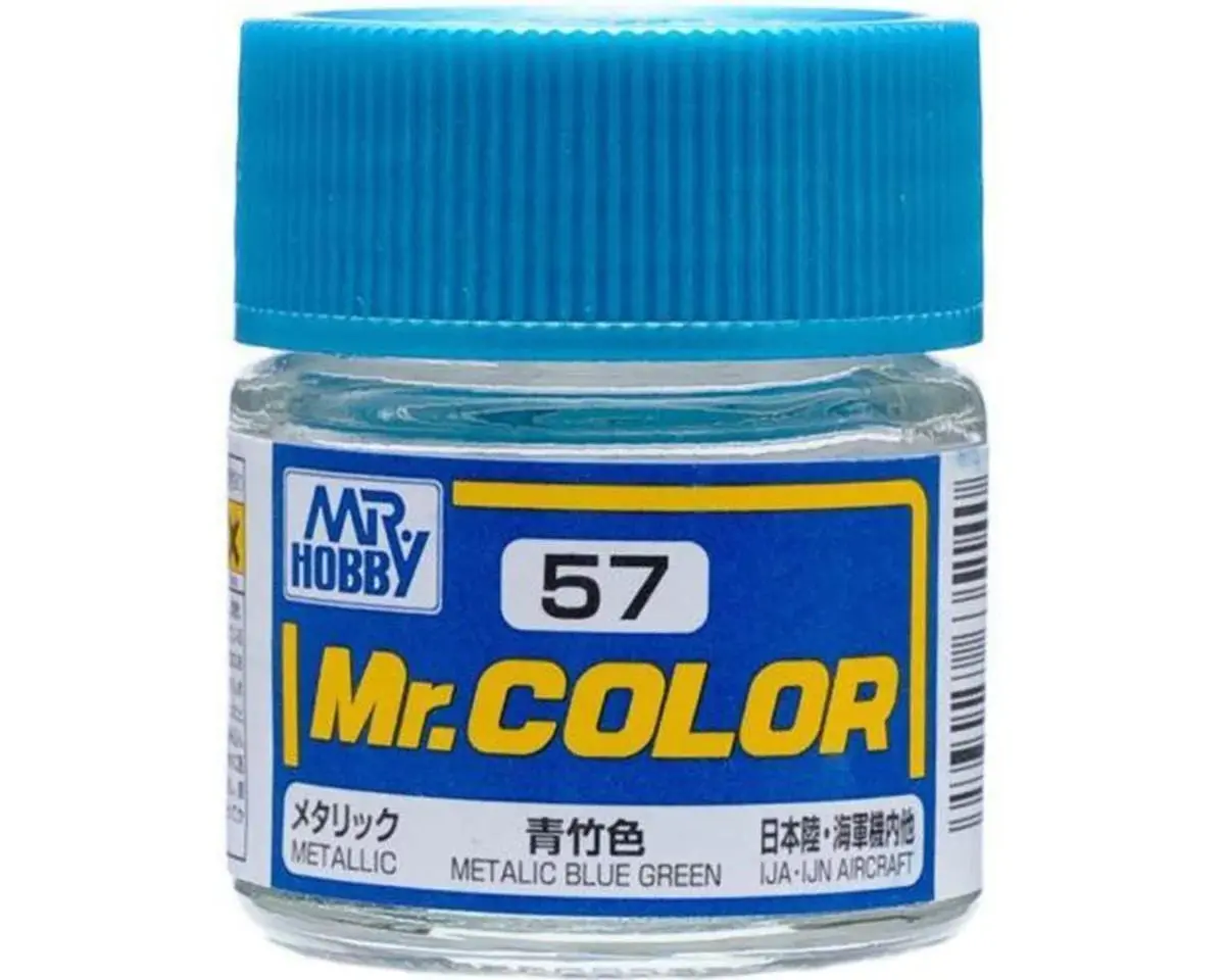 Mr. Hobby C57 Metallic Blue Green Acrylic Hobby Paint (10Ml)    (Guzc057) 1