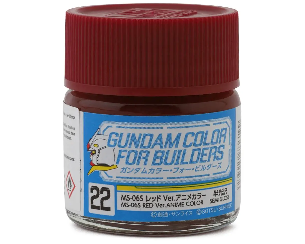 Mr. Hobby "Gundam Color" Acrylic Paint (Ms-06S Gundam Red) (10Ml)   (Guzug22) 1