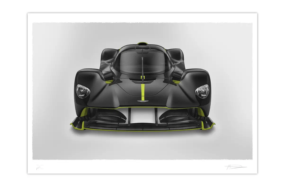 Aston Martin Valkyrie - Alan Thornton - Art Screen Print - Front View 1