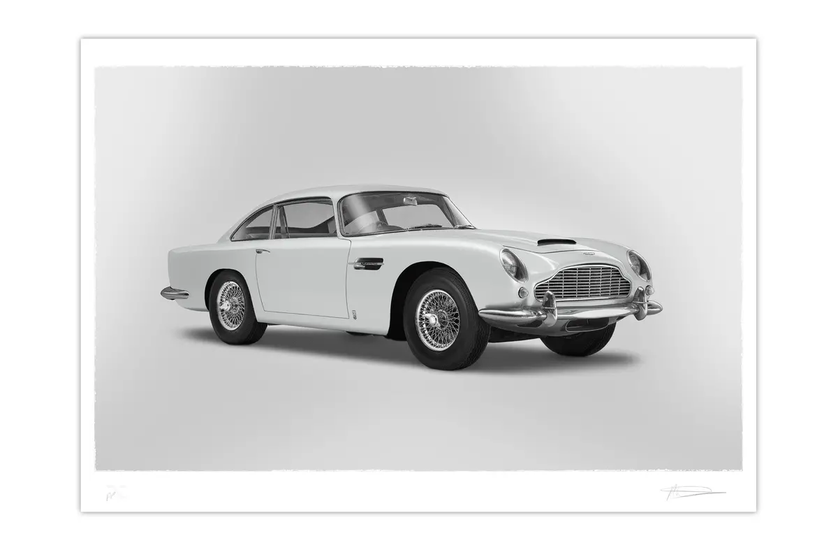 Aston Martin Db5 Vantage - Alan Thornton - Art Screen Print - 3/4 Angle View 1