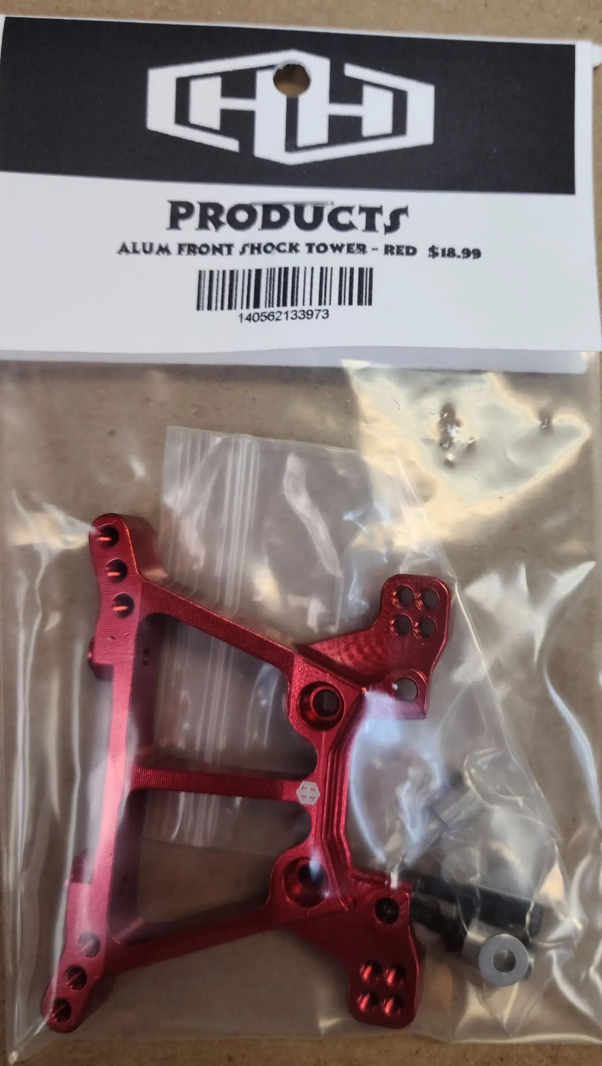 Hamilton Hobbies Aluminum Front Shock Tower - Red   (Ham133973) 1