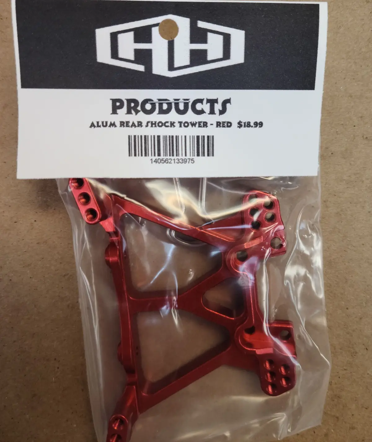Hamilton Hobbies Aluminum Rear Shock Tower - Red   (Ham133975) 1