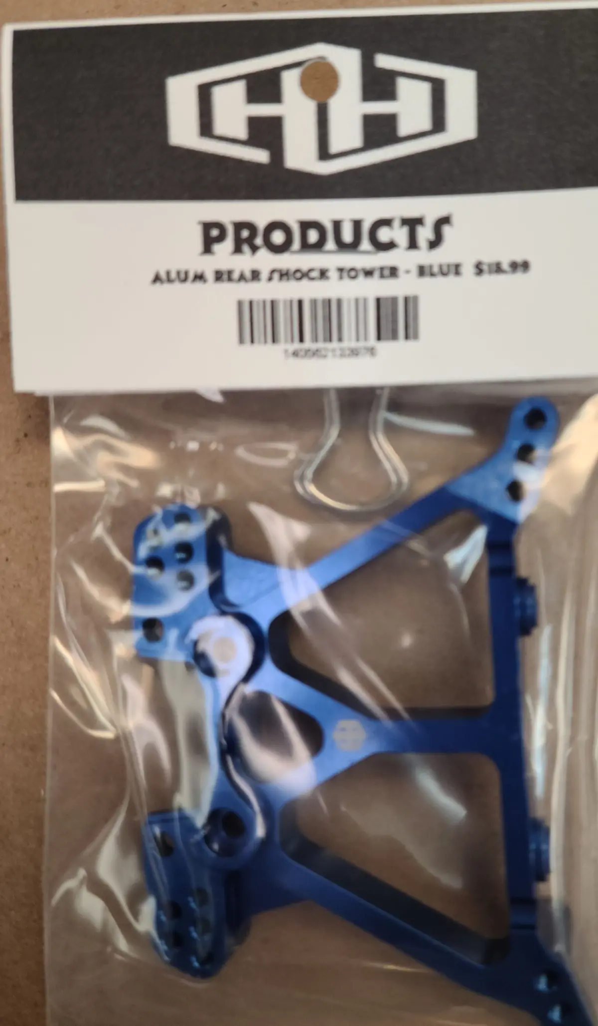 Hamilton Hobbies Aluminum Rear Shock Tower - Blue   (Ham133976) 1