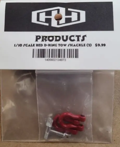 Hamilton Hobbies 1/10 Scale Red Tow Shackle D-R  (Ham134973) 1