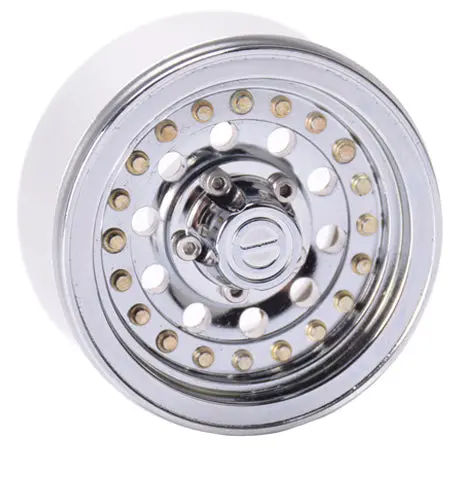 Hamilton Hobbies 1.9 Silver Titanium Metal Beadlock Wheel Rims  (Ham136039) 1