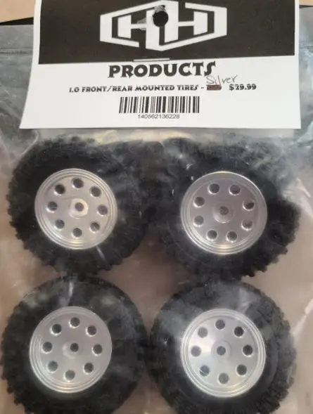 Hamilton Hobbies 1.0 Front/Rear Mounted Tires -  Silver   (Ham136228) 1