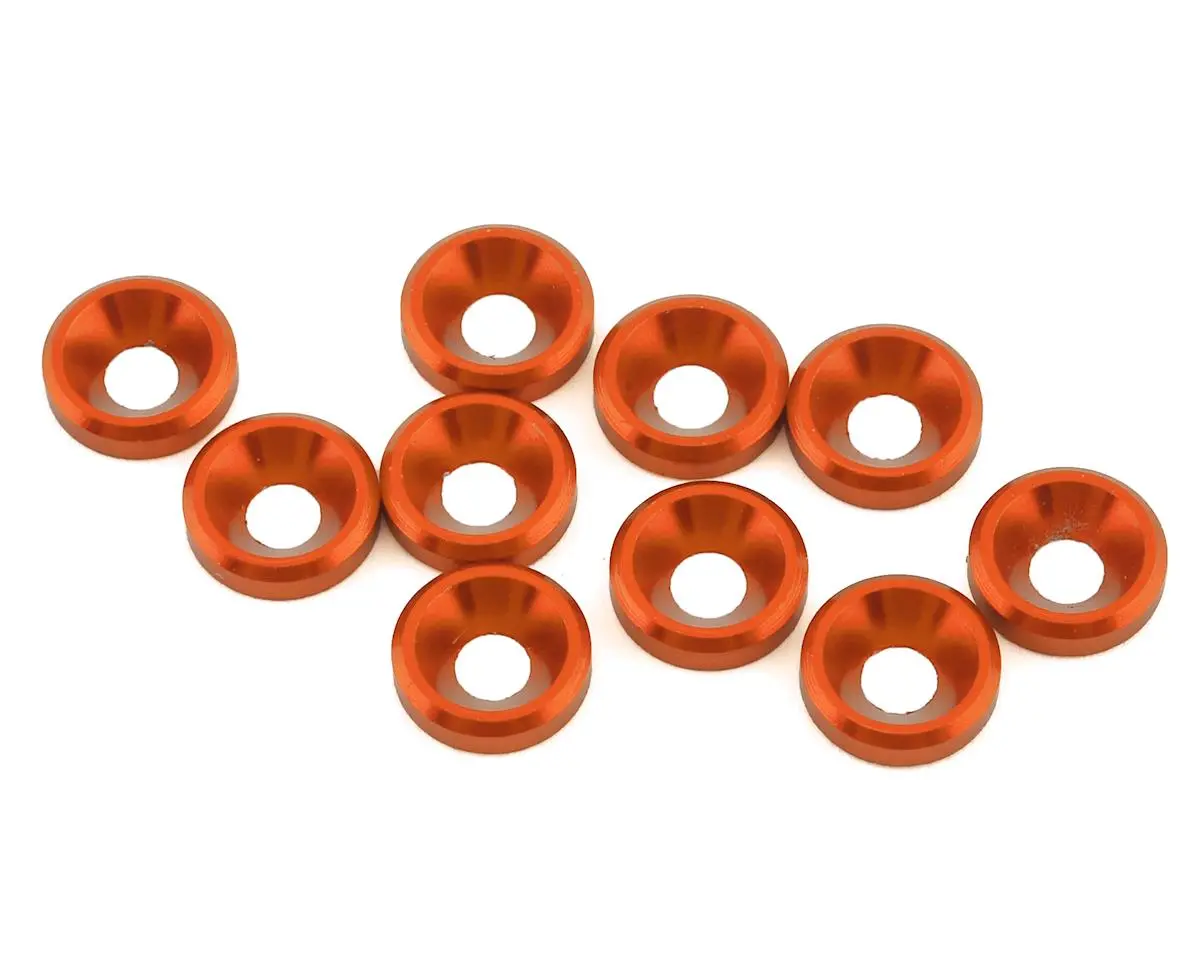 Hamilton Hobbies Small Orange Aluminum Washers 3Mm (10)  (Ham130557) 1