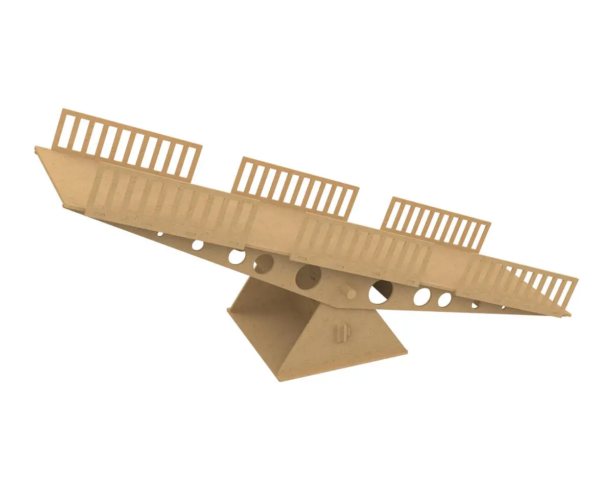 See Saw Bridge High Density Wood Board Climbing For  1/16  1/18 1/24 Rc Crawler  Car 1